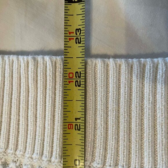 Lily Morgan Crew neck sweater white, blue stripes, raglan sleeves SIZE M Women - Picture 4 of 10